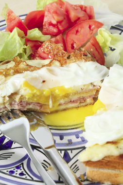 croque madame salata ile dikey