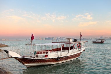 Doha bay Qatar sunset