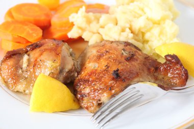 Lemon chicken meal clipart