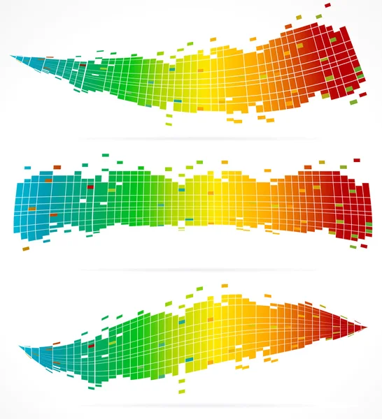 3 abstrakte farbenfrohe Hintergründe — Stockvektor