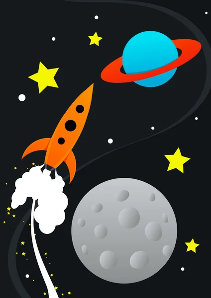 Rocket Illustration — Stock Vector