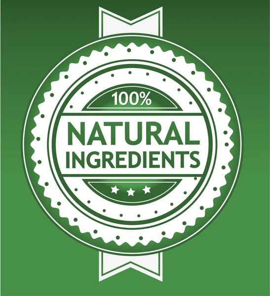 Natuurlijke ingrediënten badge — Stockvector