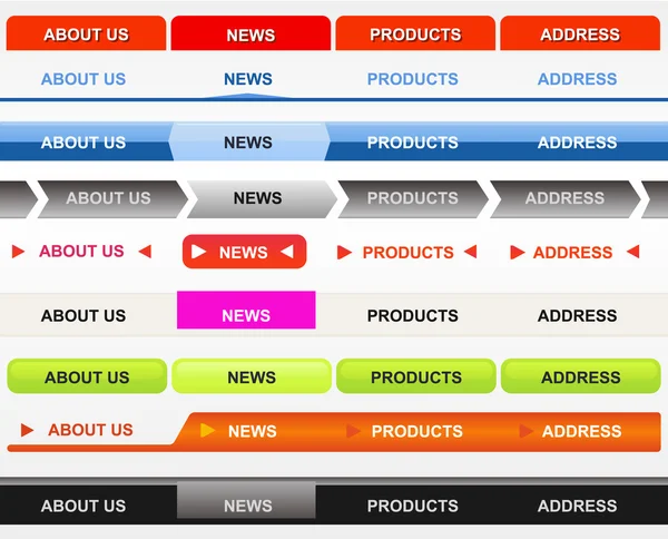 Stock vector Classical Web Navigation Bar Set