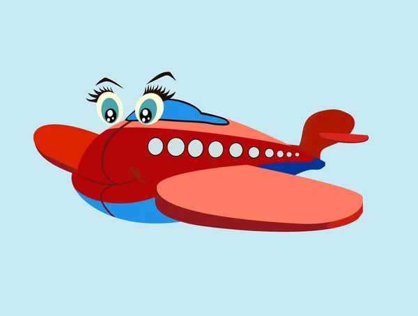 The cheerful plane — Stock Vector