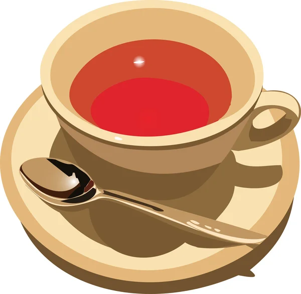 Imagen vectorial de la taza de té — Vector de stock