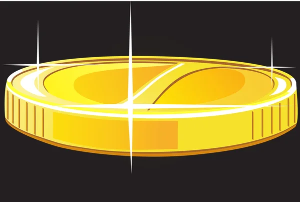Pièce d'or. Vecteur — Image vectorielle