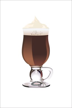 Irish coffee is a cocktail consisting of hot coffee, Irish whiskey, and sug clipart