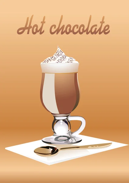 stock vector Hot Chocolate with cream. Vector