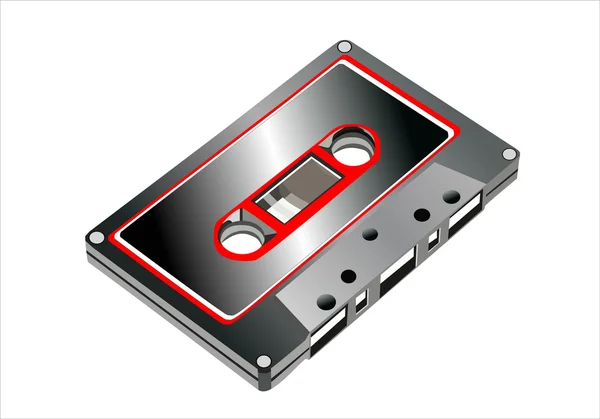Retro cassette tape from the 80s,vector — Stock Vector