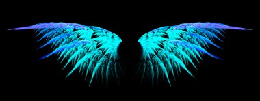 Blue angel wings clipart