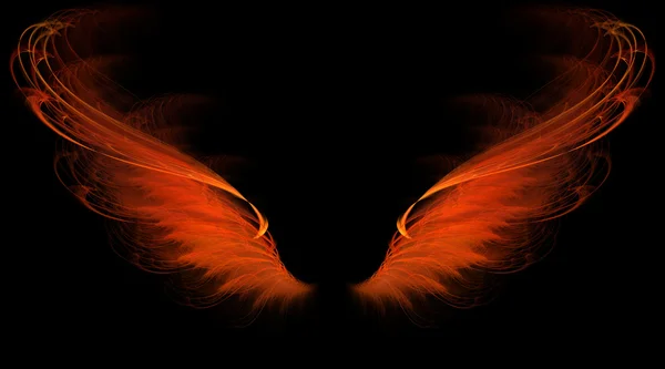 Rote Flammenflügel — Stockfoto