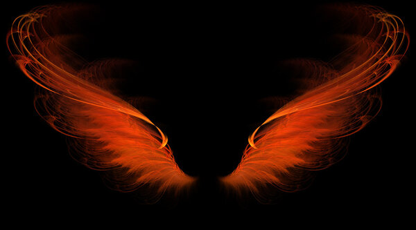 Red flame wings