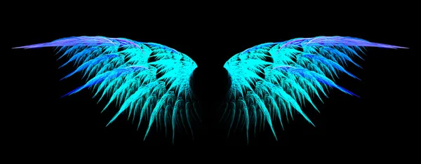Blue angel wings — Stock Photo, Image