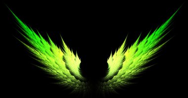 Green sharp wings clipart