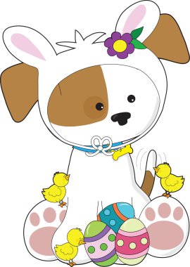 Cute Puppy Easter clipart