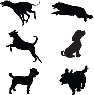 Dog Silhouettes clipart