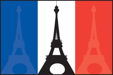 Fransız bayrağı ve eiffel