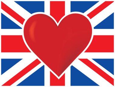 Heart British Flag clipart