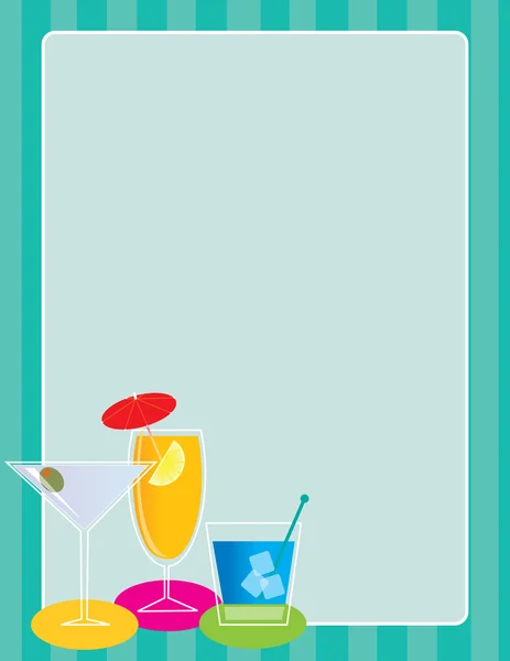 Cocktail gränsen — Stock vektor