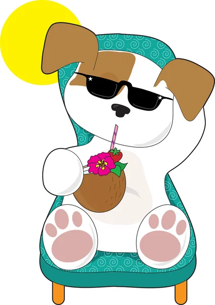 Schattige puppy vakantie — Stockvector