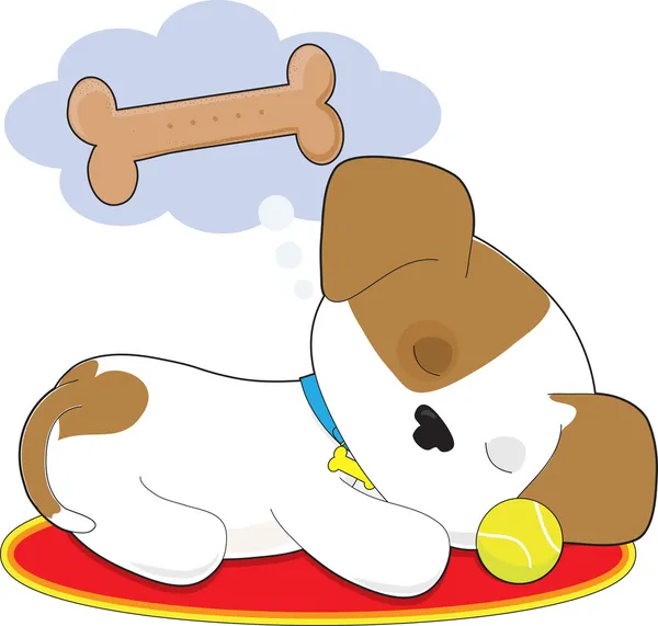 Schattige puppy dromen — Stockvector