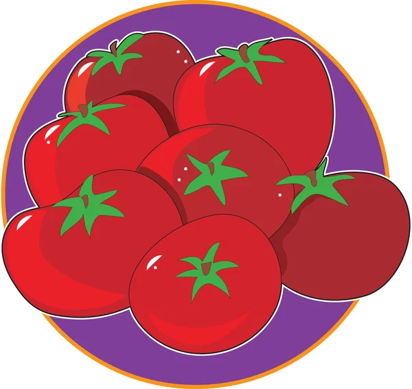Grafis Tomat - Stok Vektor