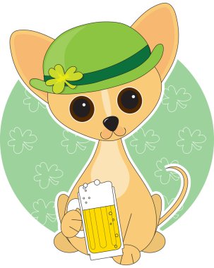 Chihuahua St. Pat's clipart