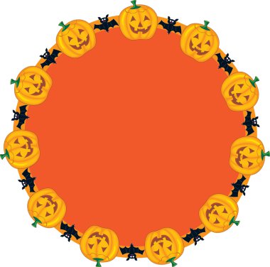 Jack O Lantern Wreath clipart