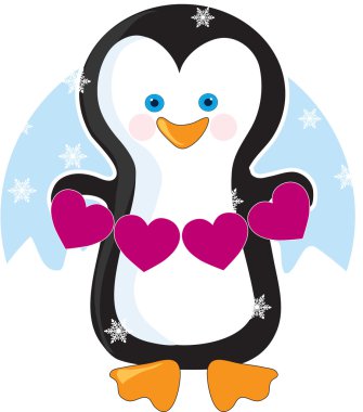 Penguin Heart clipart
