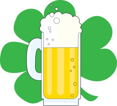 Shamrock and Beer clipart