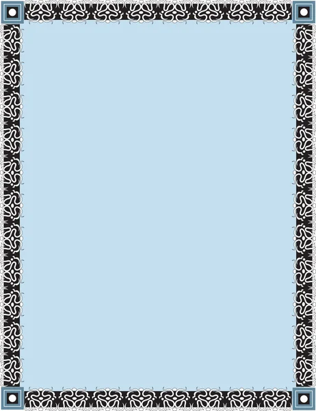 青の枠線のパターン — ストックベクタ