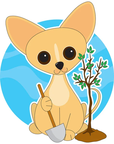 Chihuahua prieel dag — Stockvector
