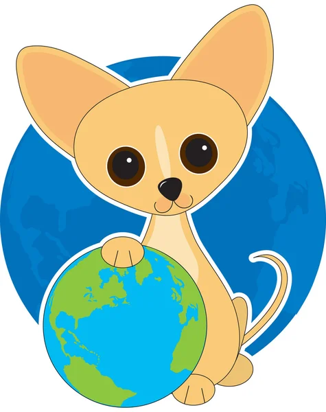 Chihuahua Earth Day — Stock Vector