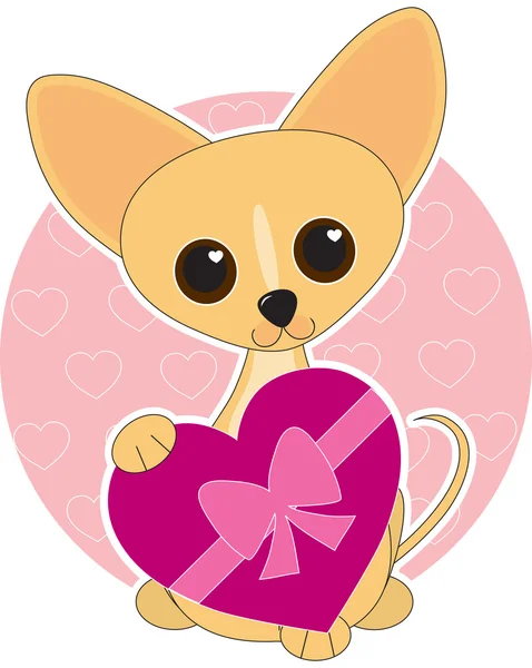 Coração de Chihuahua — Vetor de Stock