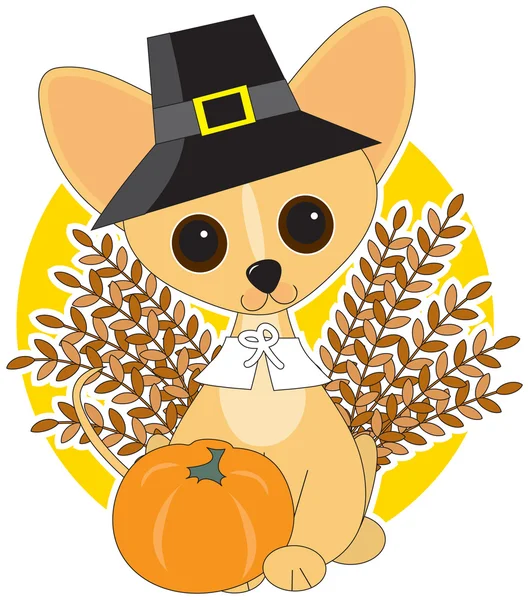 Chihuahua Thanksgiving — Stock Vector