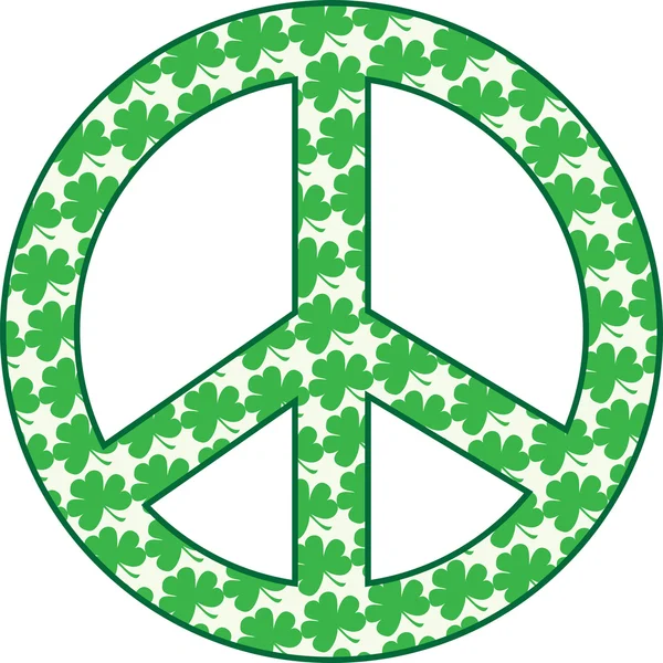 三叶草和平标志 — 图库矢量图片