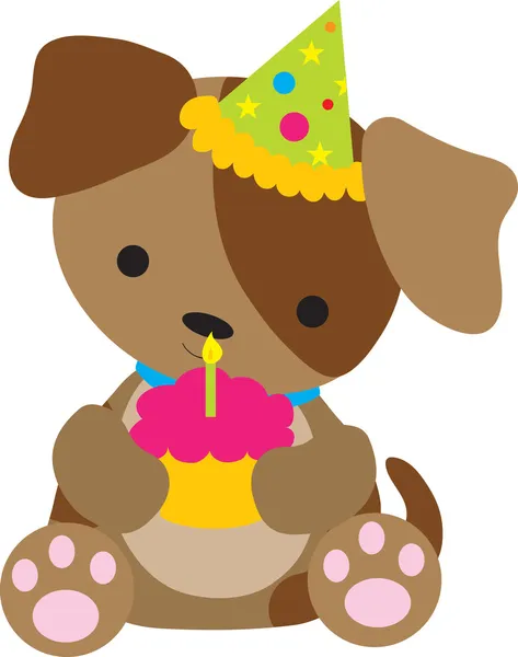 子犬の誕生日 — ストックベクタ