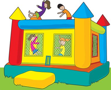 Bounce Castle Kids clipart