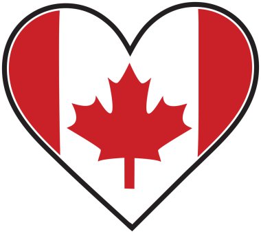 Canada Heart Flag clipart