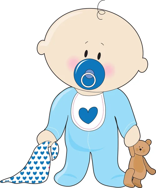 Baby Soother Boy — Stock Vector