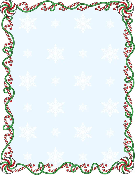Candy cane grens — Stockvector