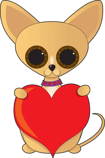 Chihuahua Walentynki — Wektor stockowy