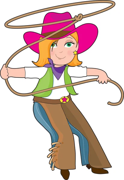 Cowgirl — Stock Vector
