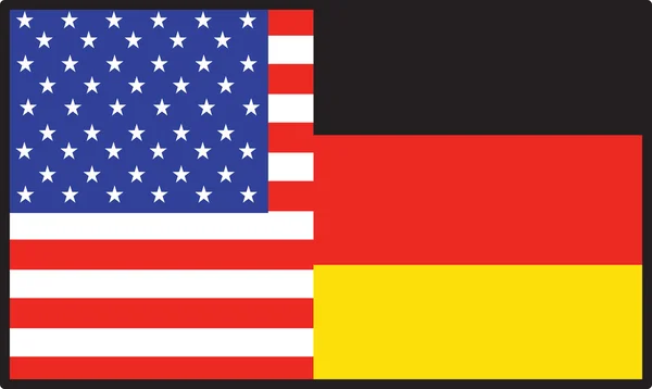 Bendera Jerman Amerika - Stok Vektor