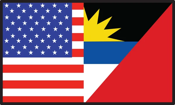 América Antigua Barbuda Bandera — Archivo Imágenes Vectoriales