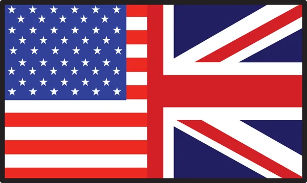 Amerika Britische Flagge — Stockvektor