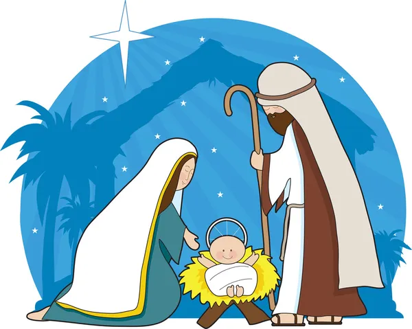 キリスト降誕のシーン — ストックベクタ