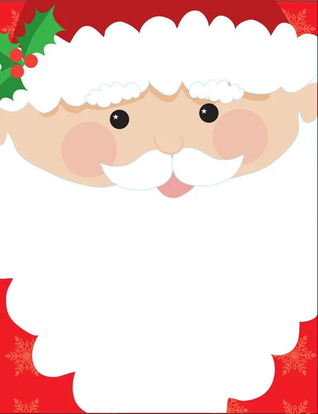 Cadre de tête de Père Noël — Image vectorielle