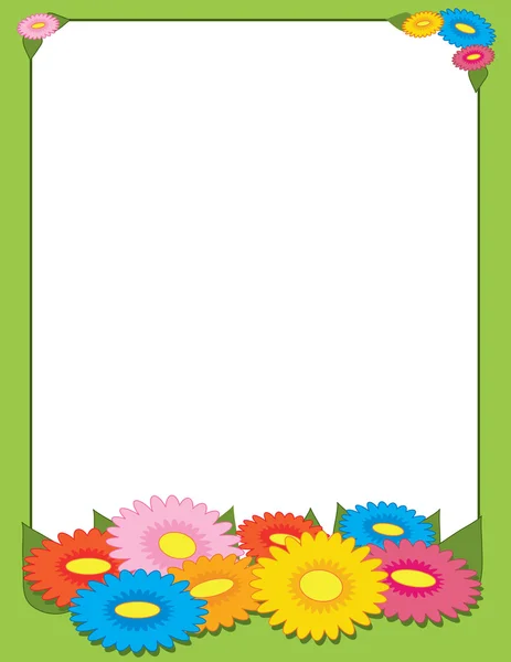 Okraj jarních květin — Stockový vektor
