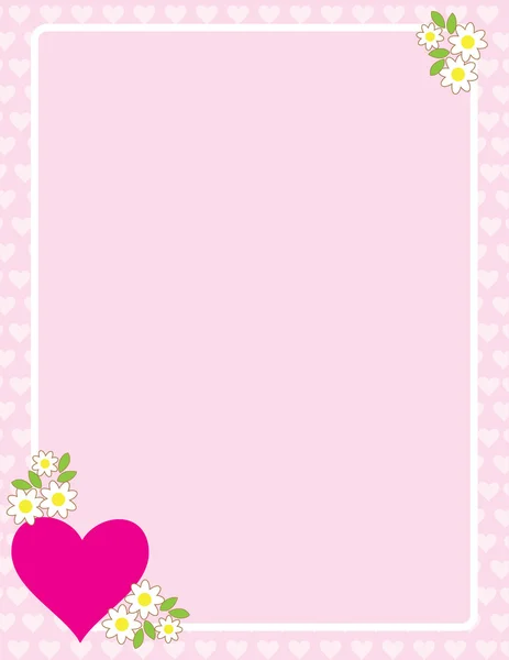 Frontière des Valentines — Image vectorielle